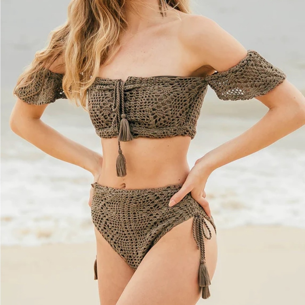 High Waisted Crochet Style Bikini